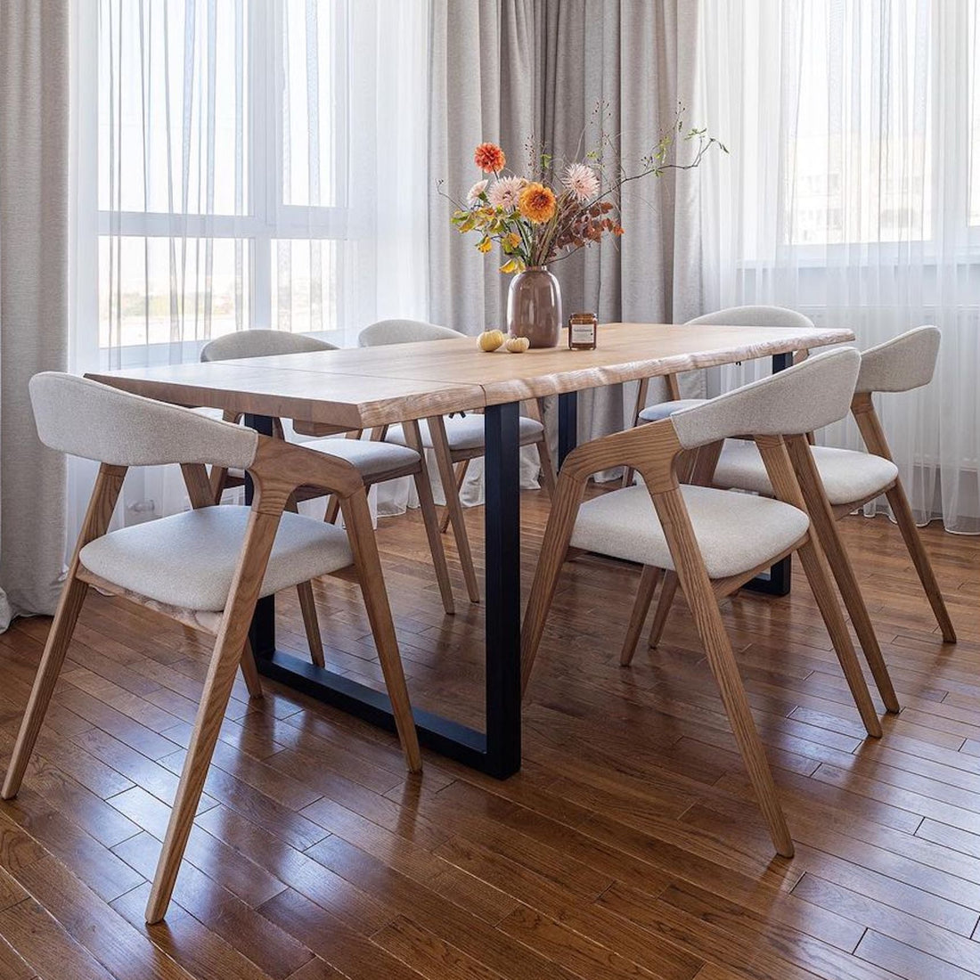 Chaise de salle à manger en noyer Julia | S10Home