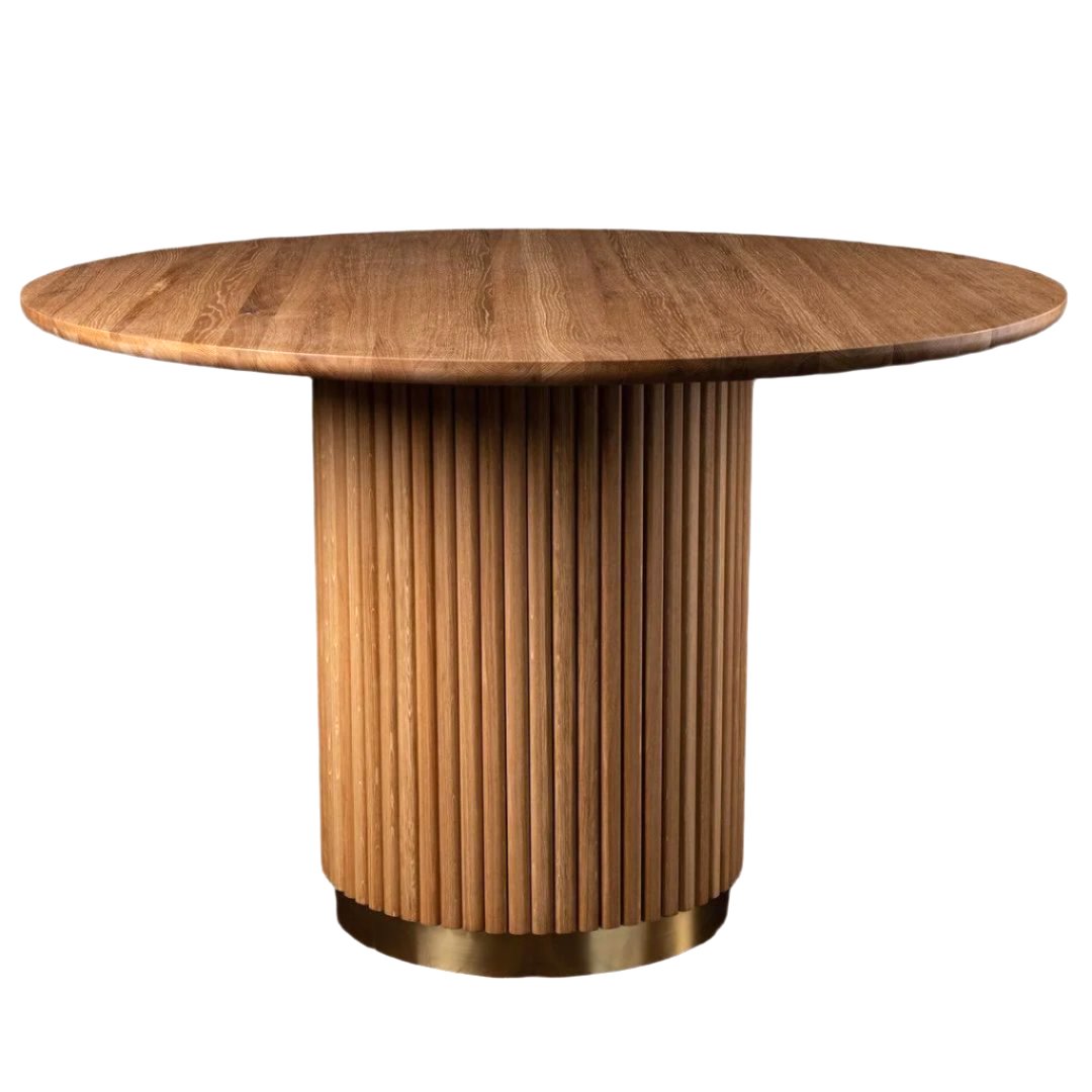 Table ronde de salle à manger en chêne Chiara |S10Home