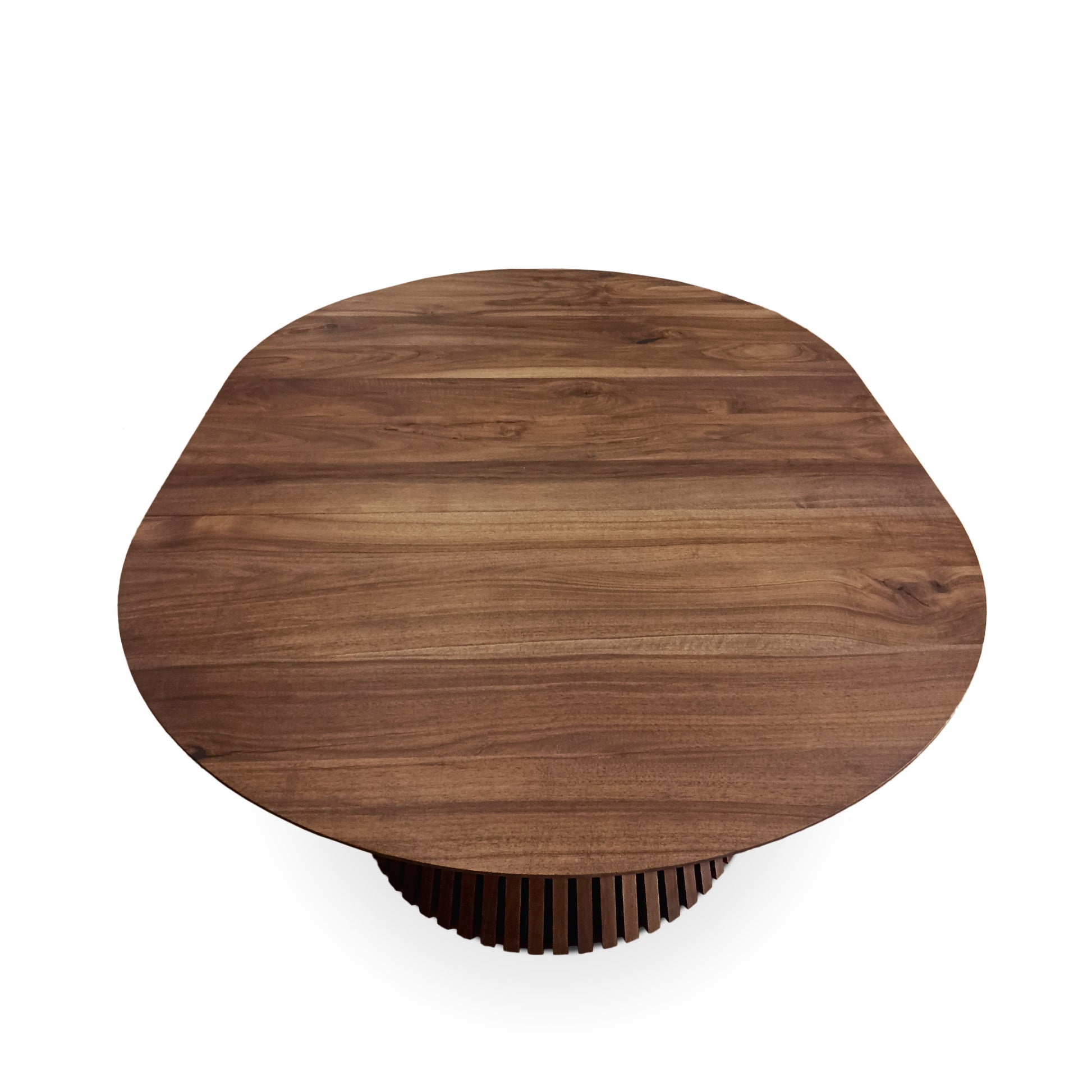 Table à manger ronde extensible Vivien en noyer chocolat S10Home