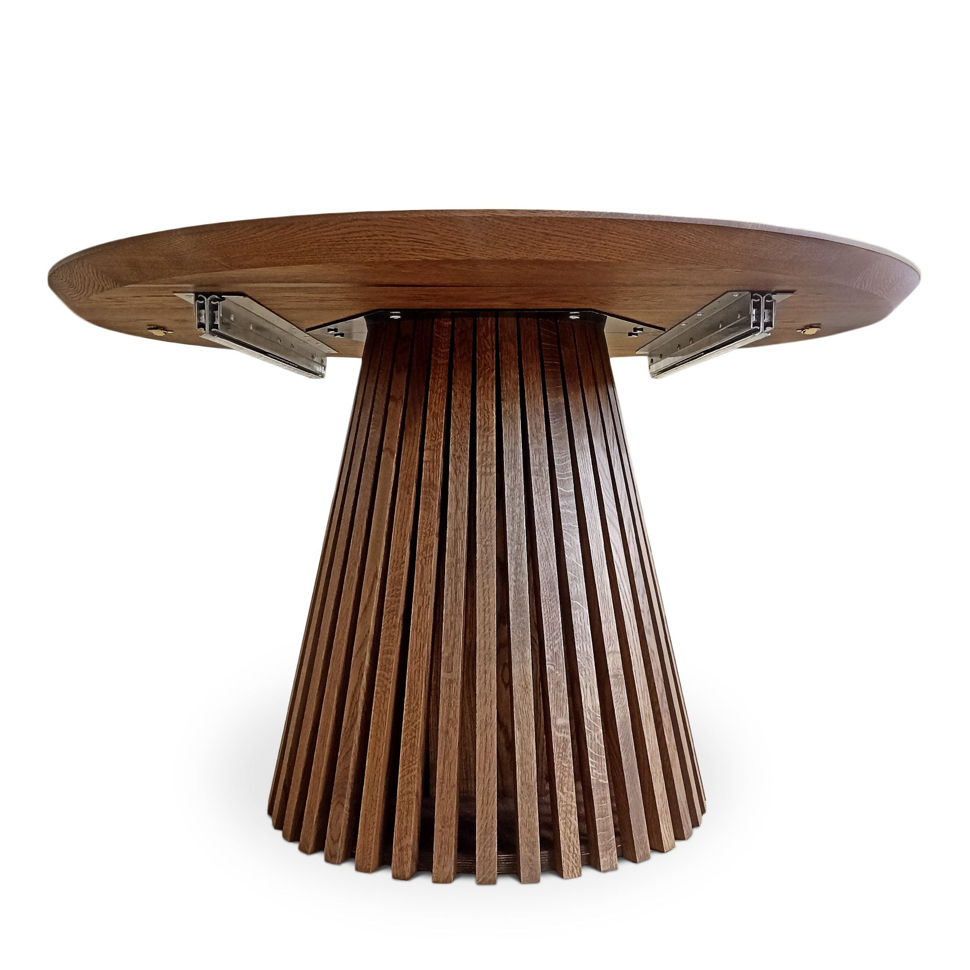 Table à manger ronde extensible Vivien en chêne chocolaté | S10Home