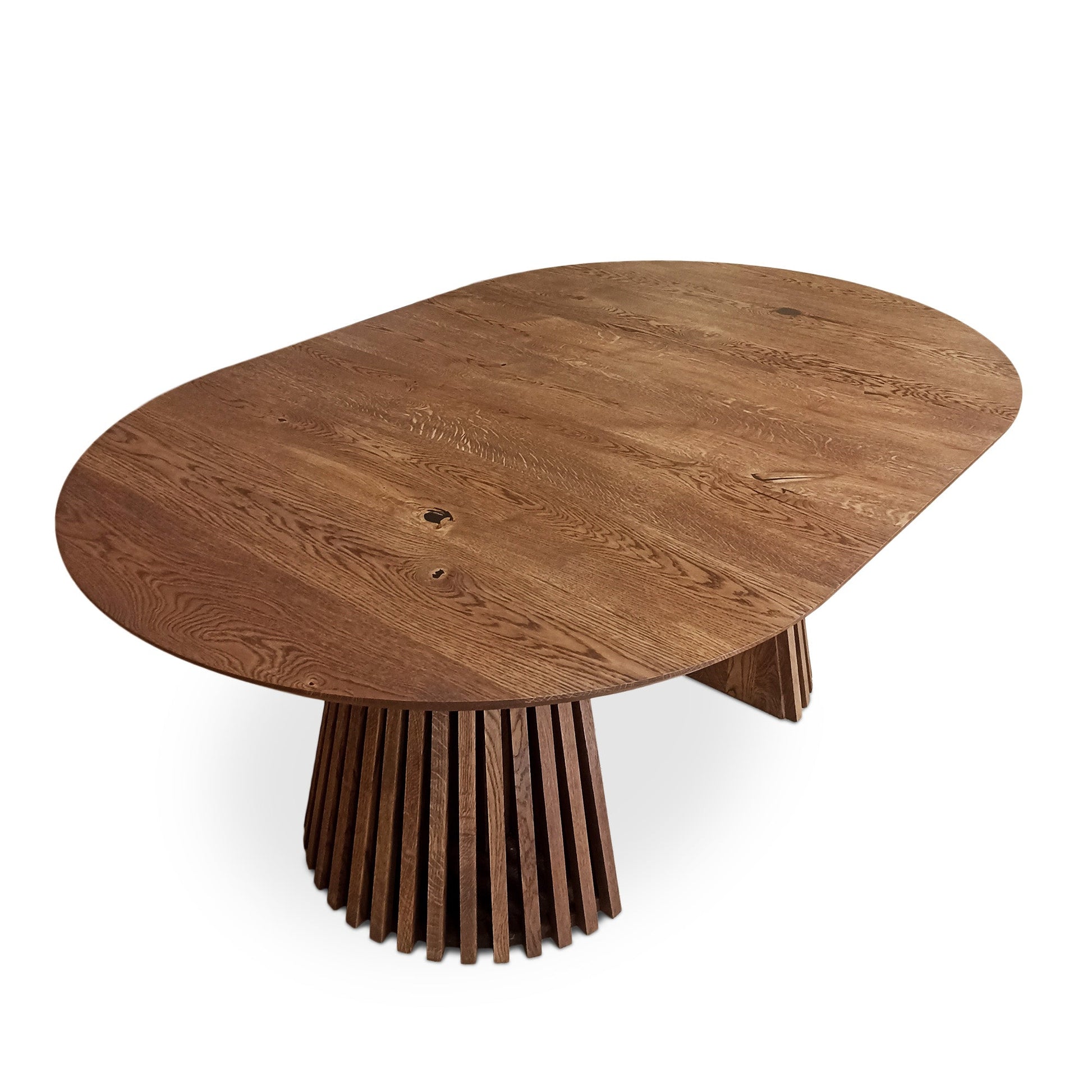 Table à manger ronde extensible Vivien en chêne chocolaté | S10Home