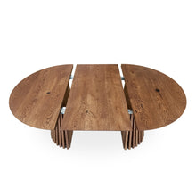 Table à manger ronde extensible Vivien en chêne chocolaté | S10Home
