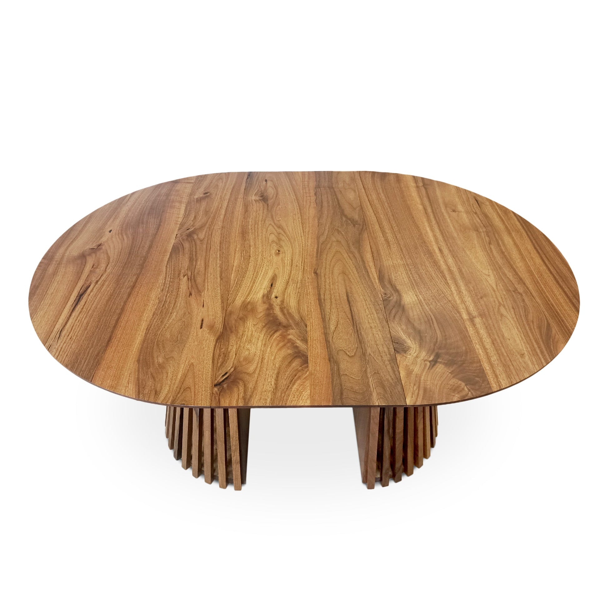 Table à manger ronde extensible Vivien en noyer plus foncé | S10Home