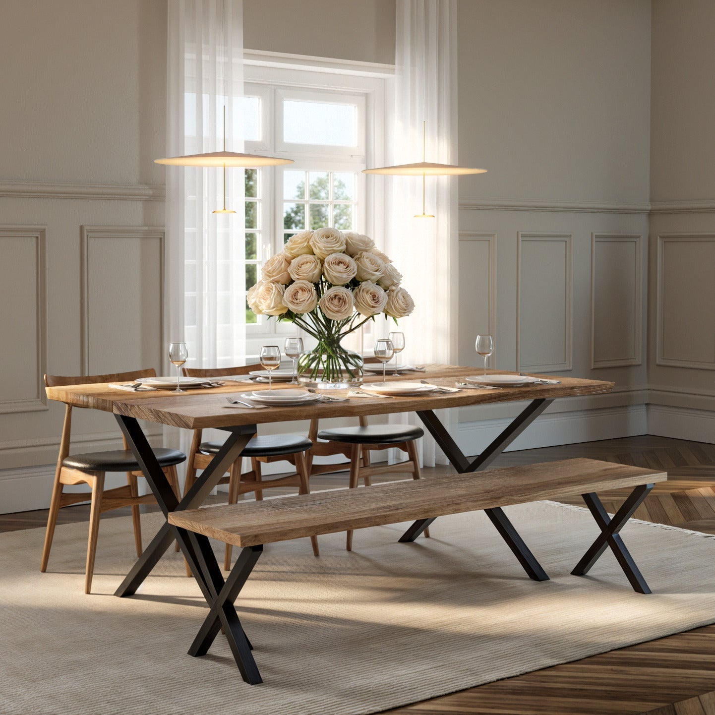 Table à manger extensible Eva best-seller | Noyer | S10Home