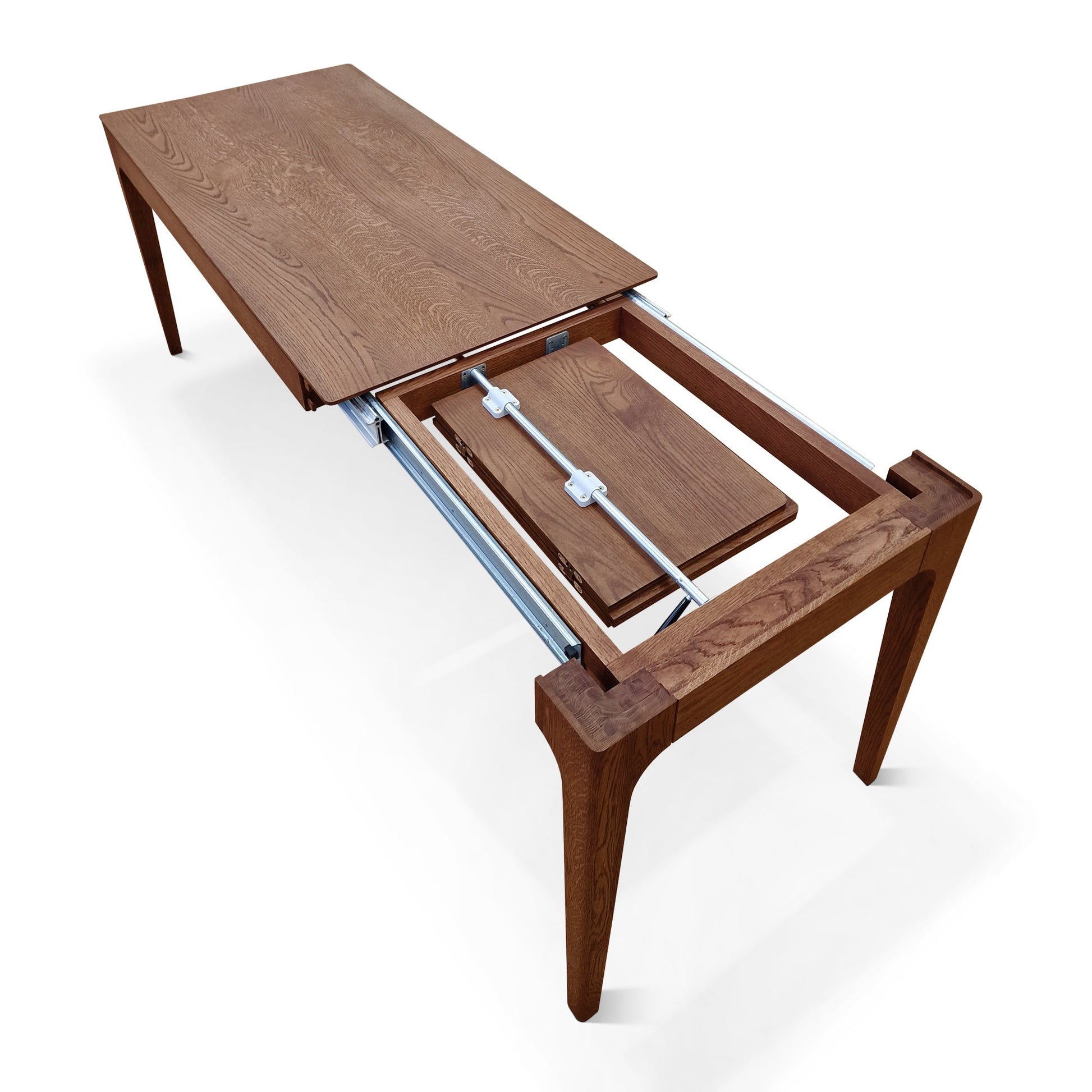 Table à manger extensible en chêne chocolat Cecilia | S10Home