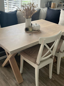 Eva Extendable Dining Table in Cotton Oak | Solid Wood | S10Home
