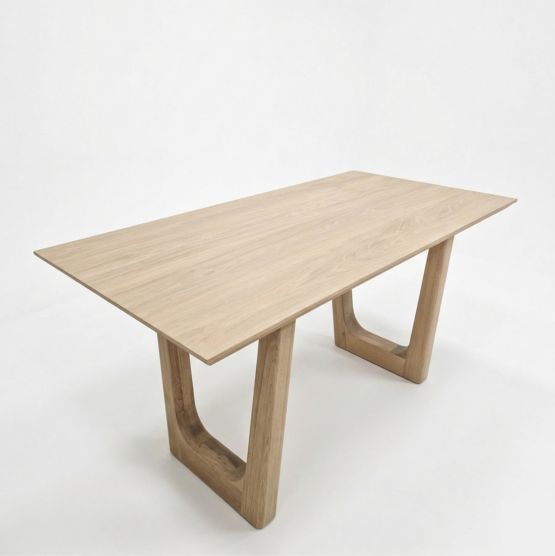 Table de salle à manger Lilian en chêne clair 160 cm 