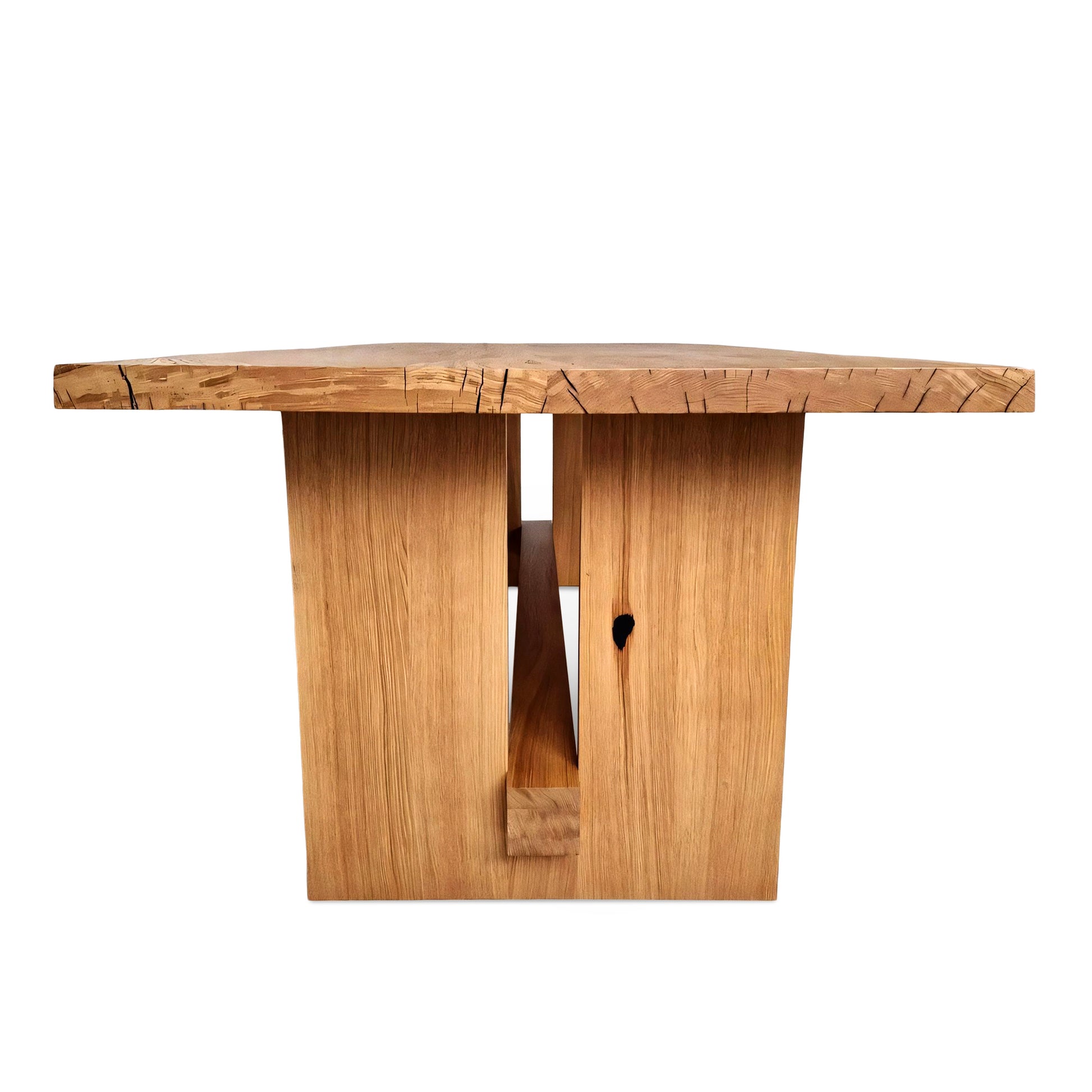 Table de salle à manger en chêne extensible rustique S10Home
