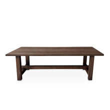 Table de salle à manger rustique extensible en chêne chocolat S10Home