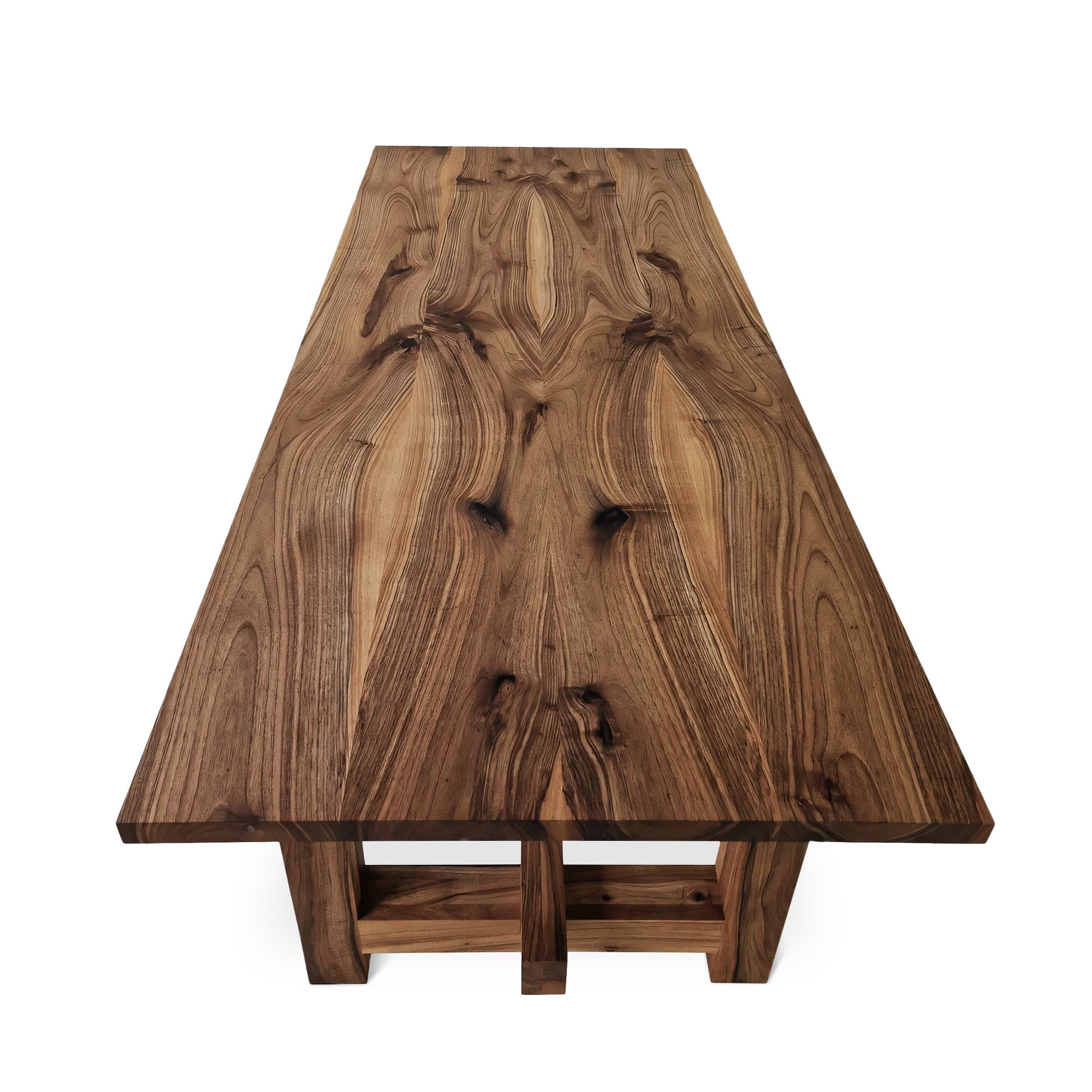 Table à manger en noyer rustique extensible S10Home