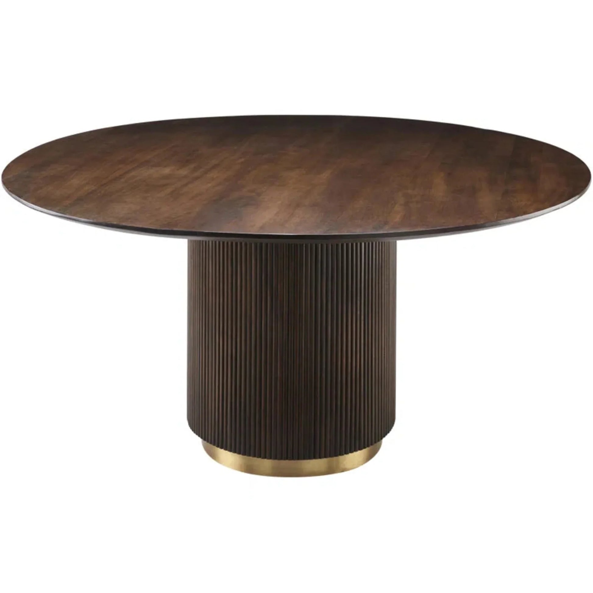 Table à manger ronde en chêne foncé Chiara | S10Home