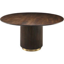Table à manger ronde en chêne foncé Chiara | S10Home