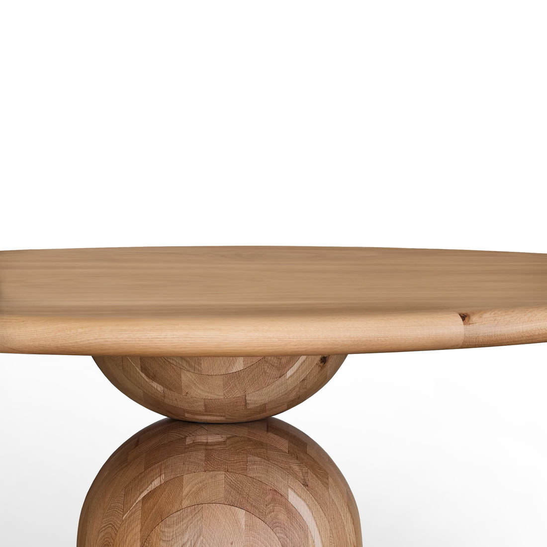 Table de salle à manger ronde en chêne avec rallonge Loulou Extendable 