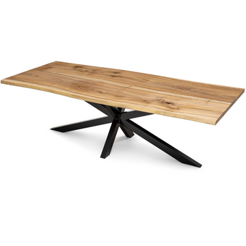 Table à manger en noyer extensible Julia avec piétement en toile d’araignée | S10Home