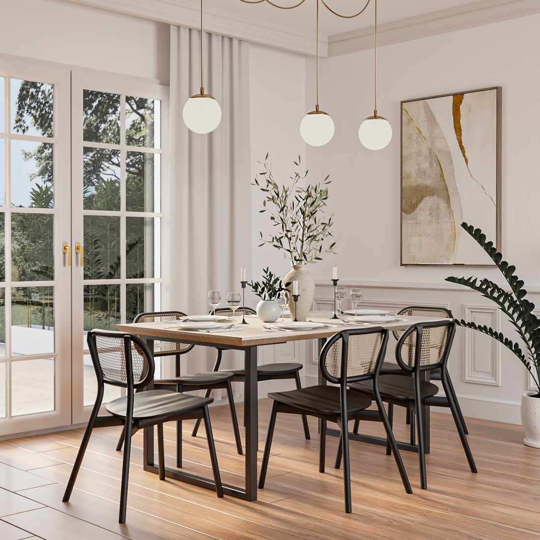 Eva Extendable Dining Table in Cotton Oak | Solid Wood | S10Home