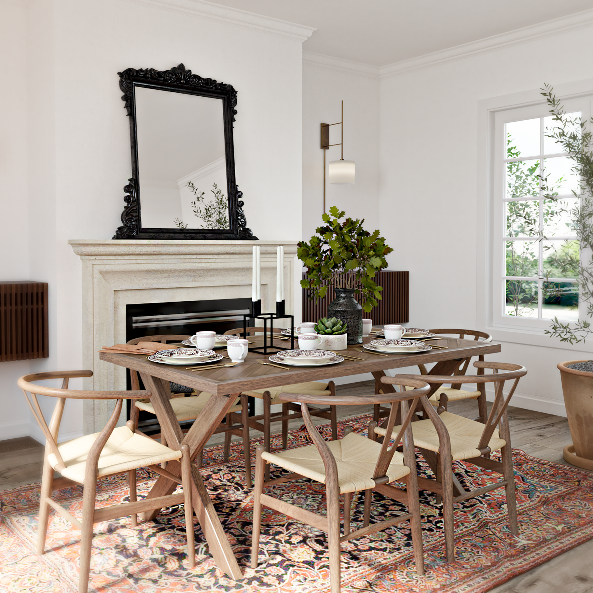 Astrid Extendable Herringbone Dining Table in Chocolate Oak | S10Home