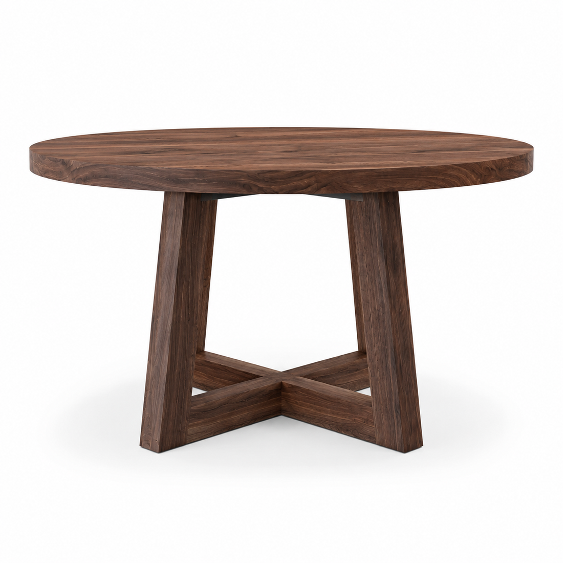 Tulip Round Walnut Dining Table