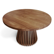 Table à manger ronde extensible Vivien en chêne chocolaté | S10Home