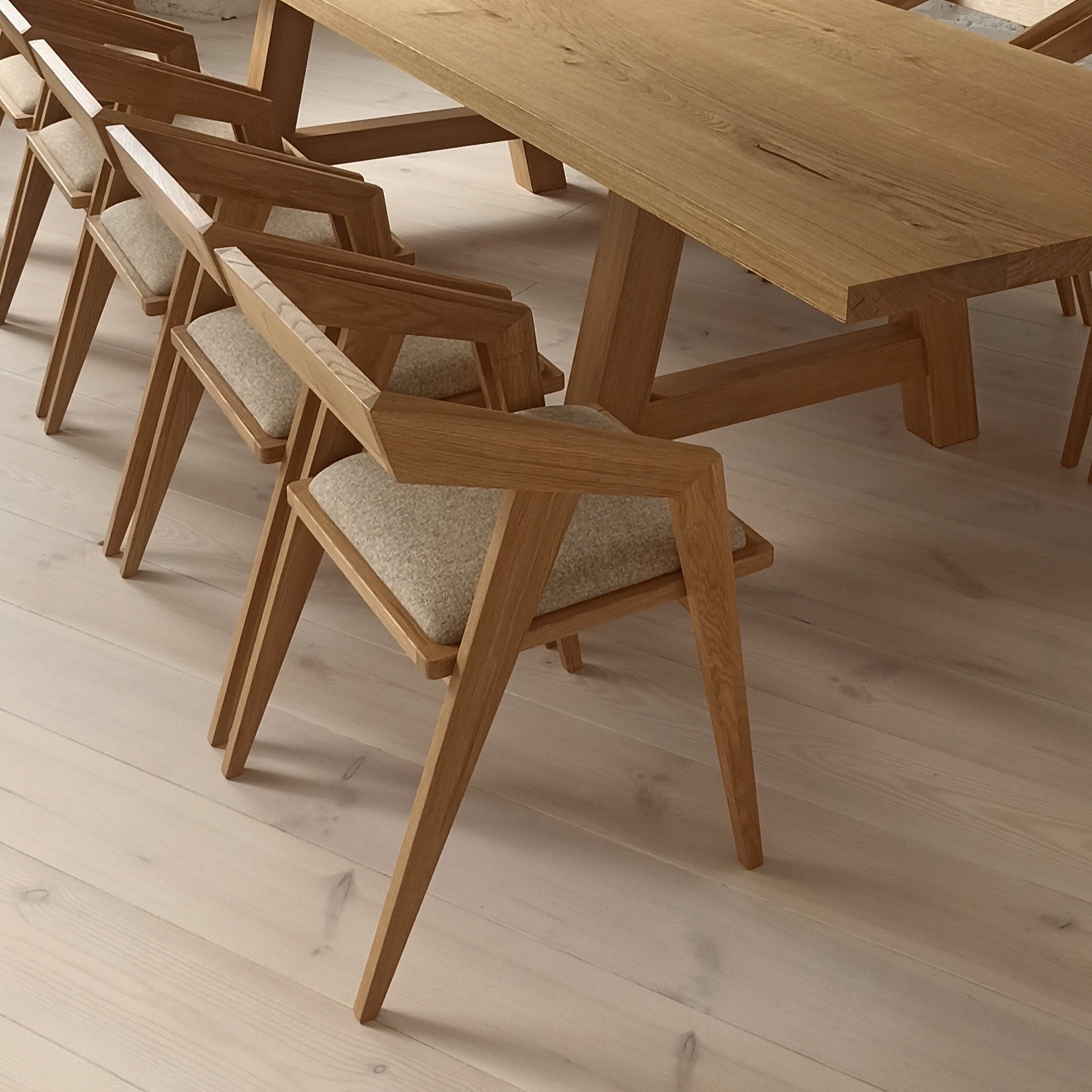 Chaise de salle à manger Vivien en chêne