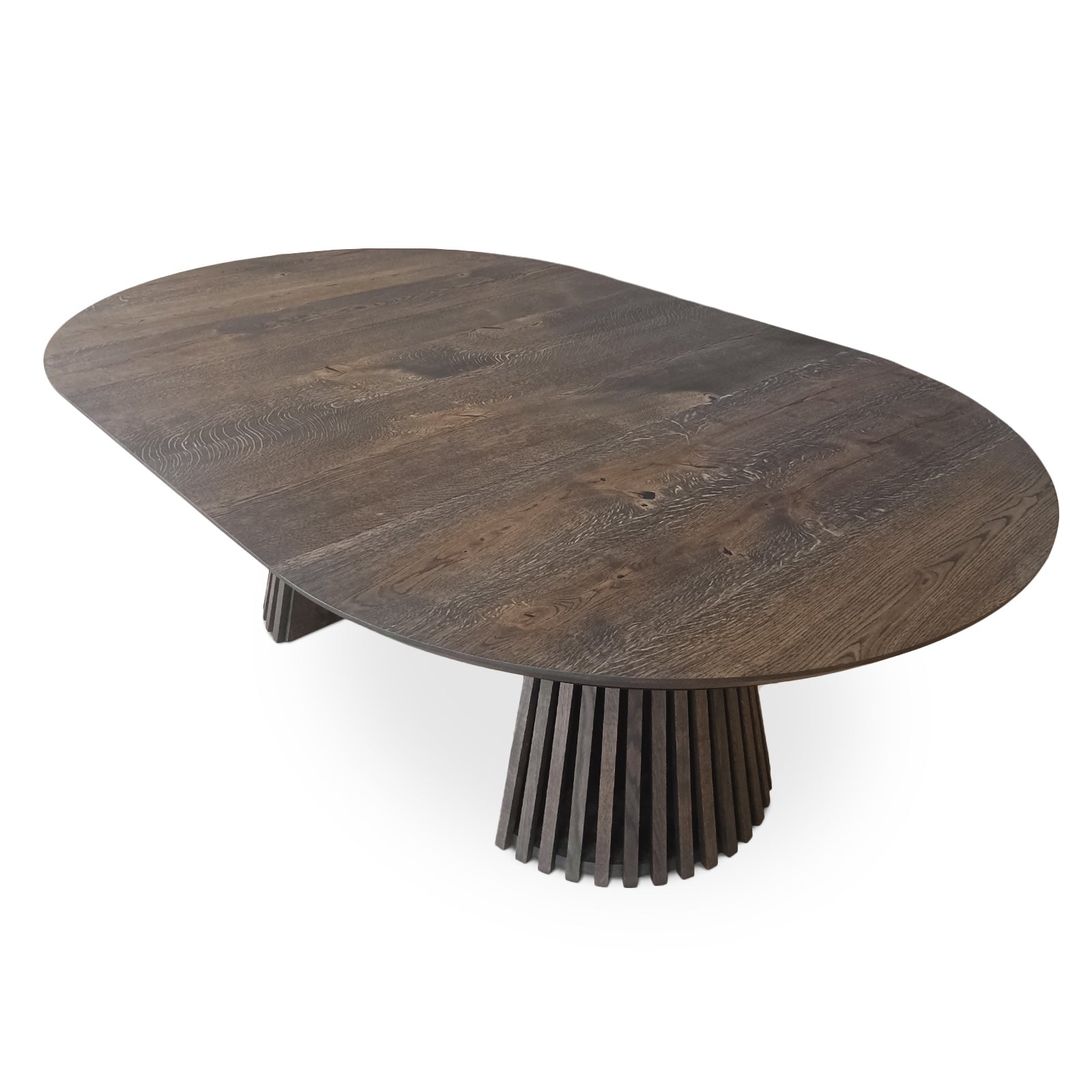 Vivien Round Dining Table Extendable in Charcoal Oak|S10Home