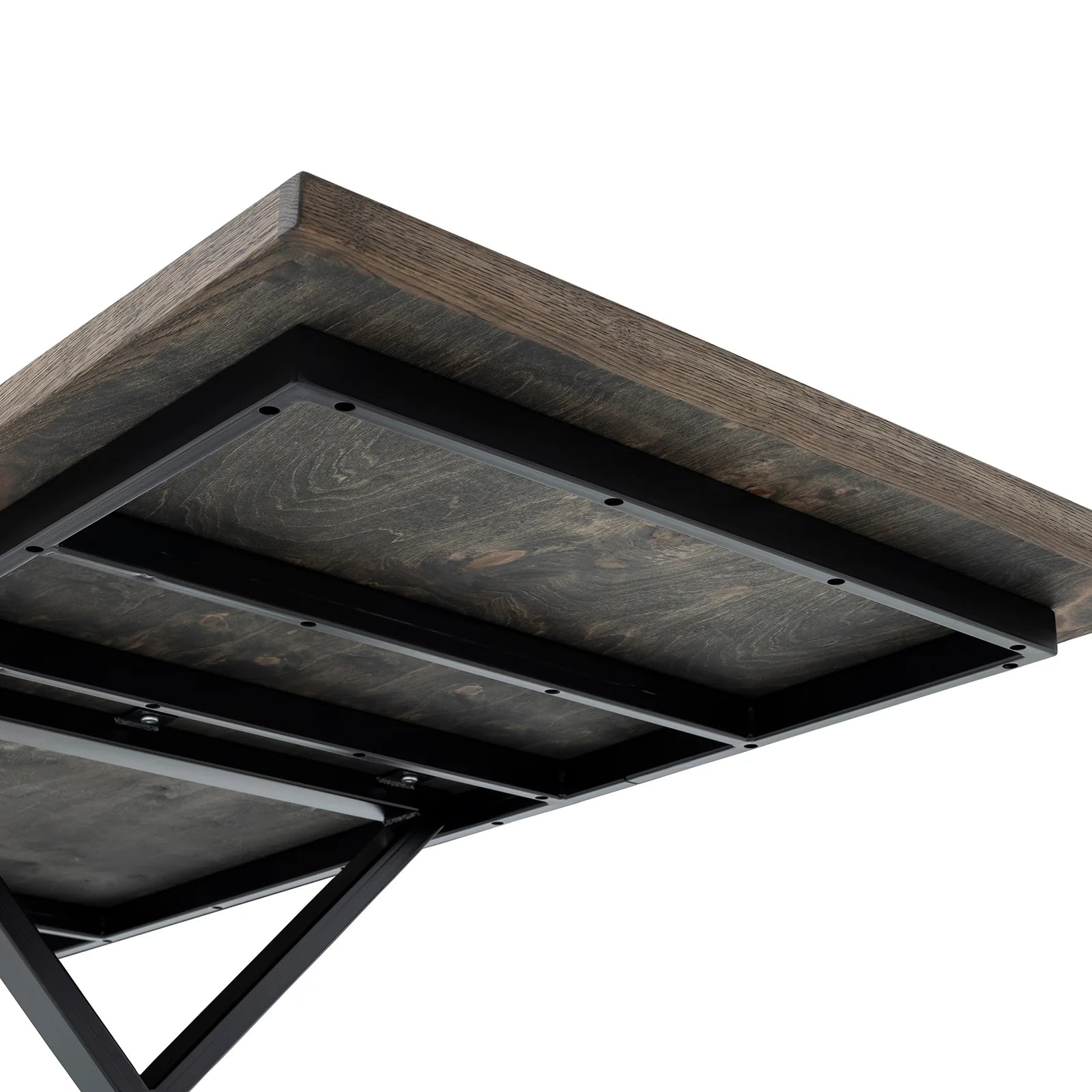 Table de repas extensible Astrid en chevrons charbon, extensible de S10Home
