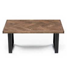 Astrid Herringbone Coffee Table in Chocolate Oak | S10Home