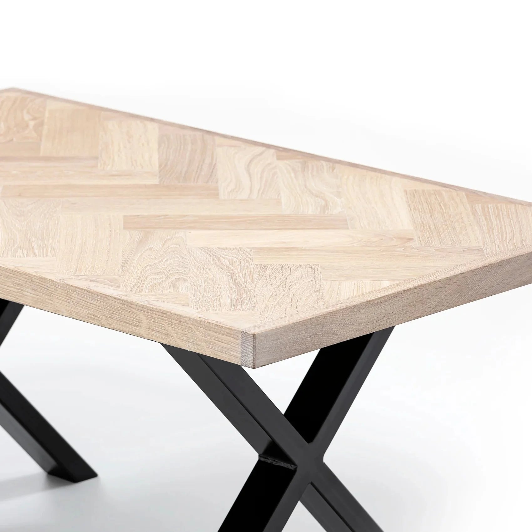 Table basse chevrons Astrid en chêne coton | Bois massif | S10Home