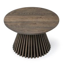 Charcoal Round Oak Coffee Table 