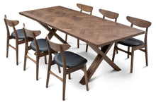 Astrid Extendable Herringbone Dining Table in Chocolate Oak | S10Home