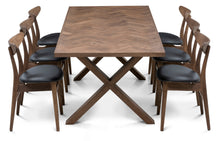 Astrid Extendable Herringbone Dining Table in Chocolate Oak | S10Home