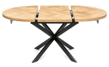 Astrid Extendable Round Herringbone Dining Table |Solid Oak |S10 Home