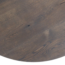 Table de salle à manger extensible ronde Vivien en chêne anthracite | S10Home