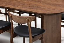 Table à manger Heba en chêne foncé Chocolate - 140 x 80 cm / 5 places 160 x 80 cm / 6 places 180 x 90 cm / 7 places 200 x 100 cm / 8 places 220 x 100 cm / 9 places 240 x 100 cm / 10 places 300 x 100 cm / 12 places Format sur mesure - écrivez-nous à contact@s10home.com par S10Home