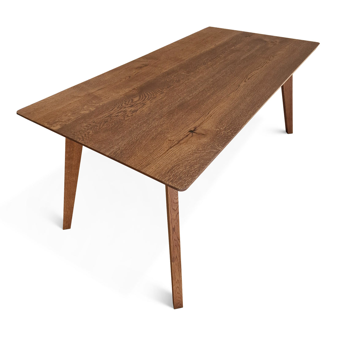 Table à manger Aurora Oak en chêne chocolat 180 cm 