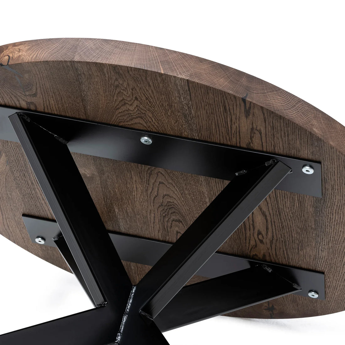 Table basse ronde Beatrice en chêne chocolat | S10Home