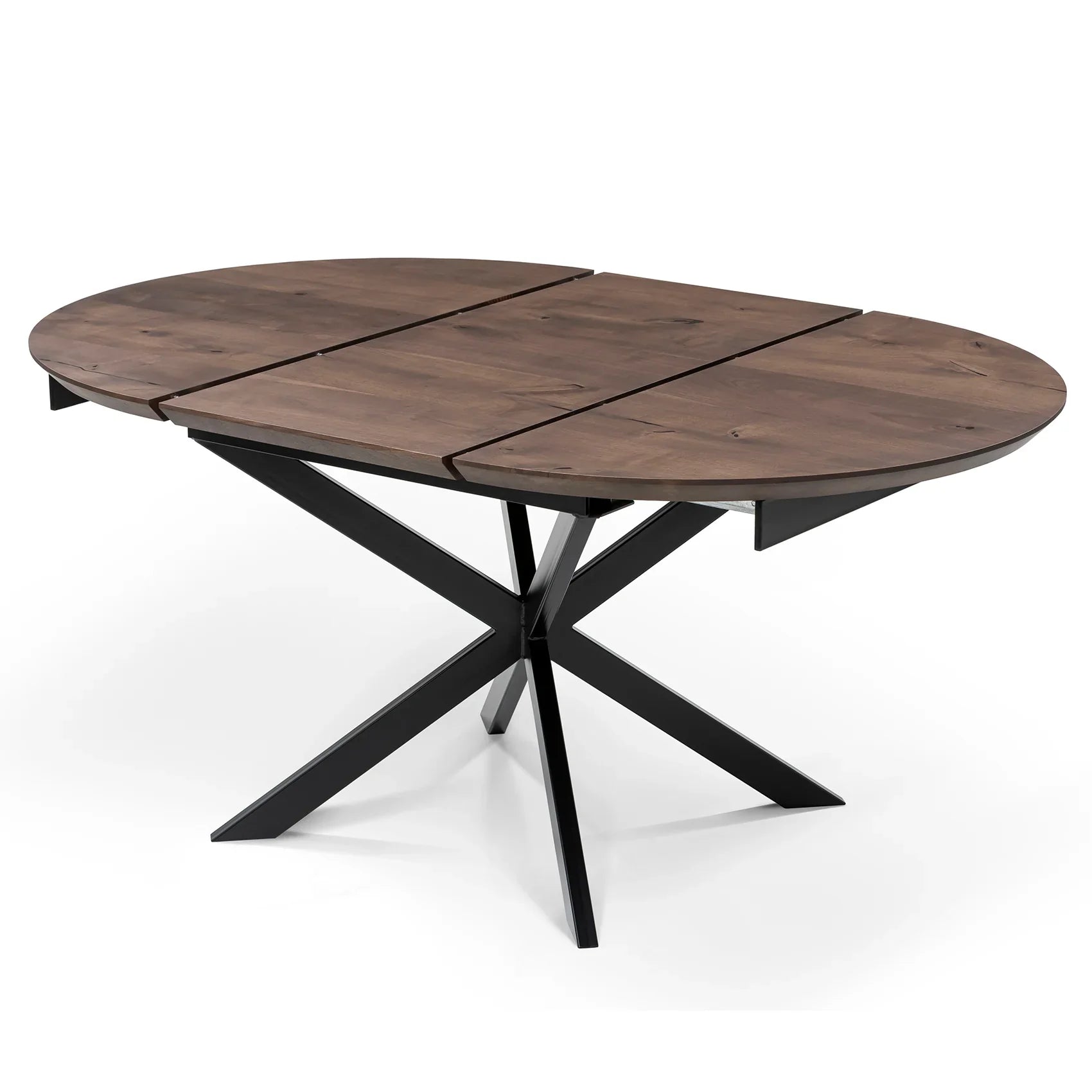 Beatrice Extendable Round Dining Table in Chocolate Oak | S10Home