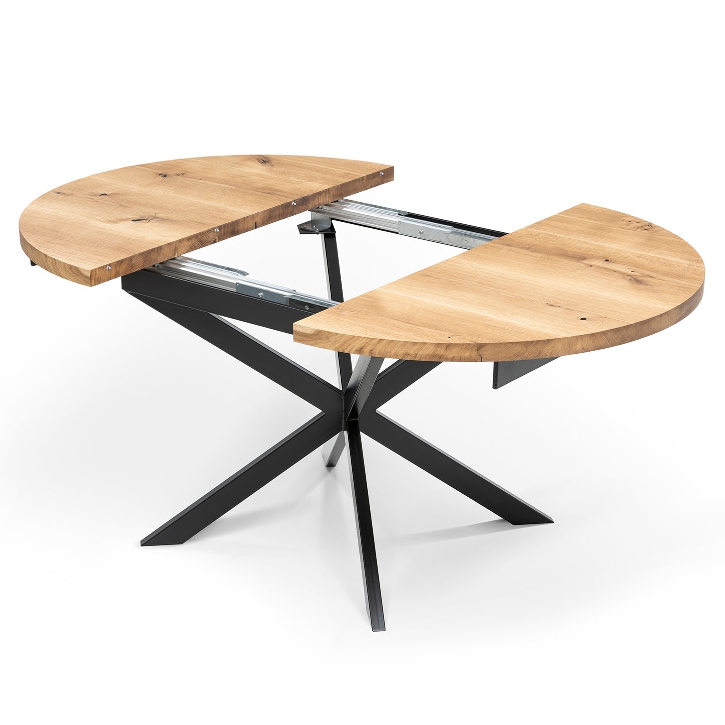 Beatrice Extendable Round Oak Dining Table | Solid Wood | S10Home