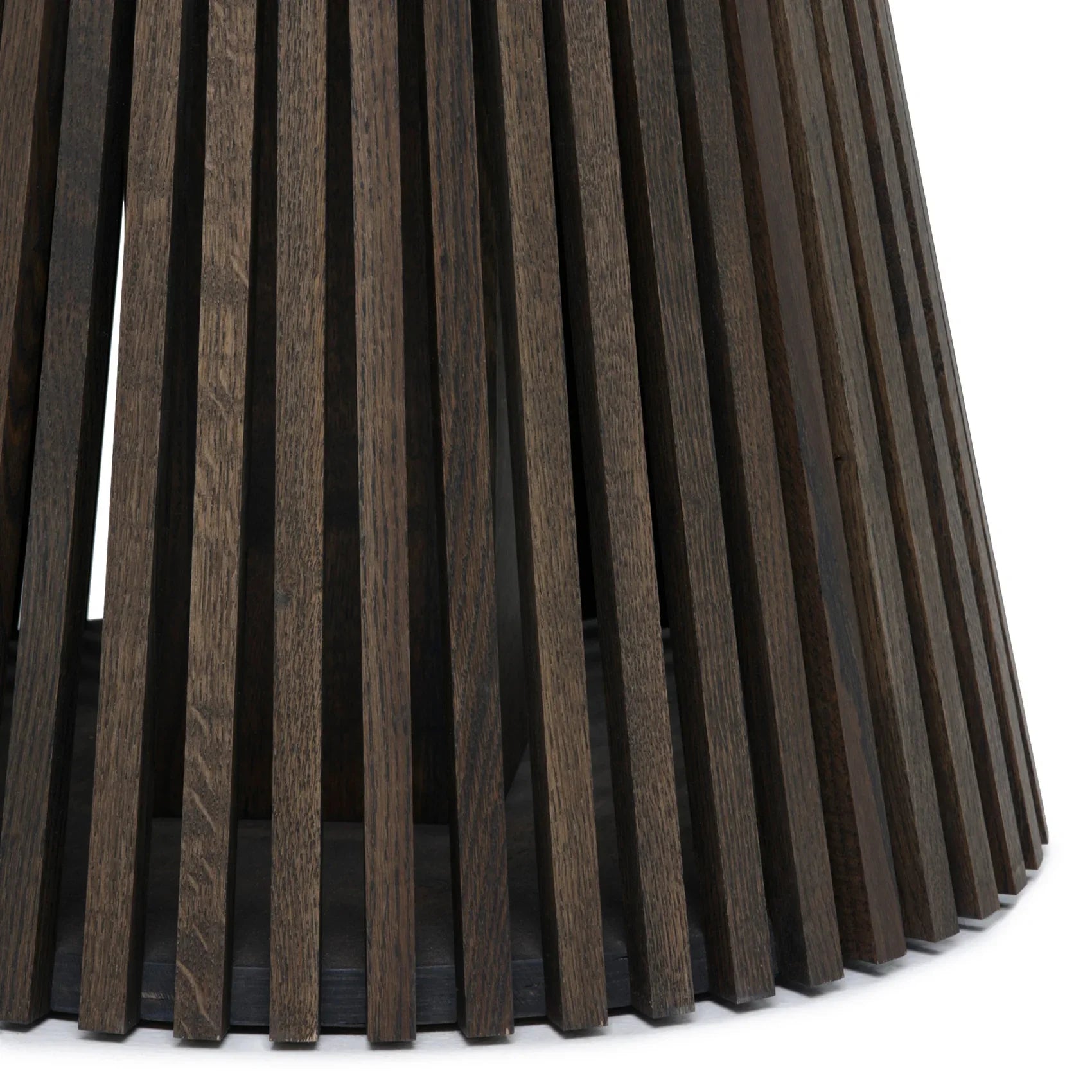 Table de salle à manger extensible ronde Vivien en chêne anthracite | S10Home