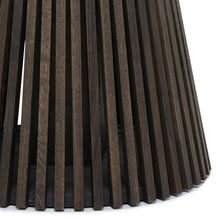 Table de salle à manger extensible ronde Vivien en chêne anthracite | S10Home